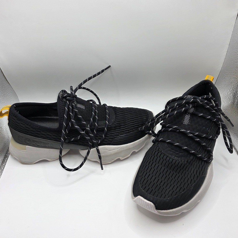 Sorel Kinetic Impact II Lace Sneakers Black Sea Salt Womens 7 NL4694-010